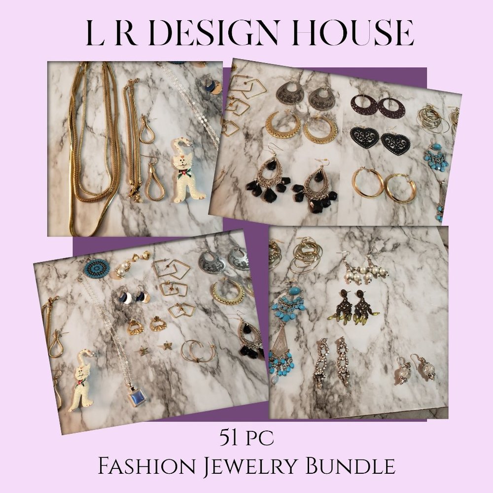 51 PC FASHION JEWELRY BUNDLE